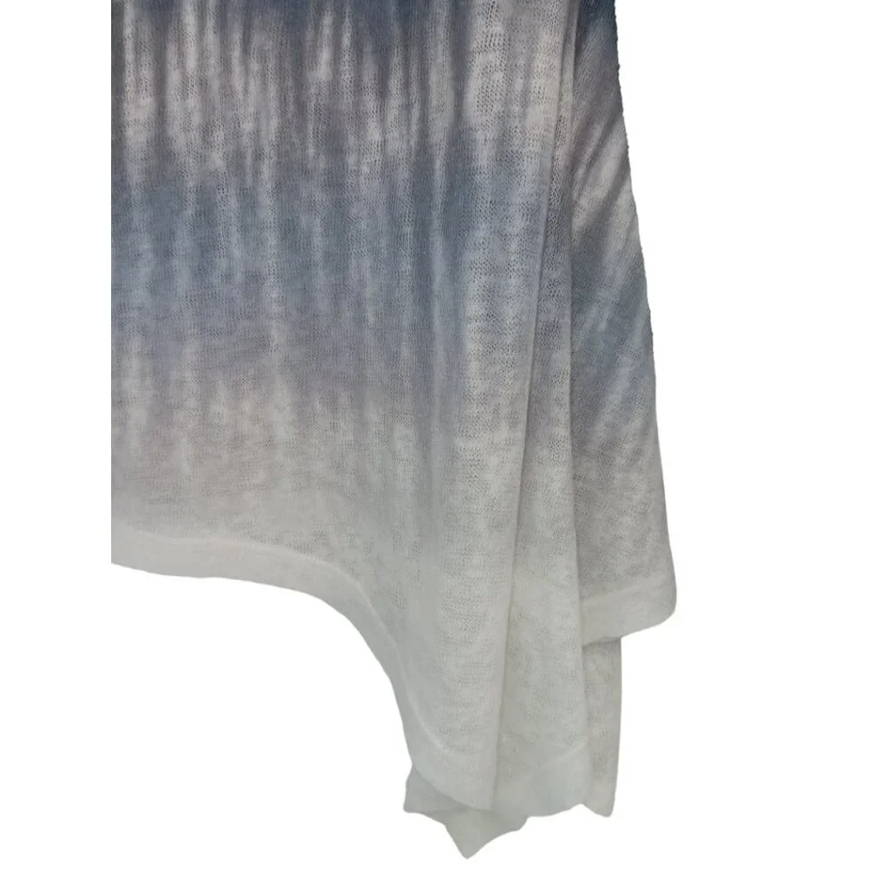 Women's Short Sleeve Tie-Dyed Tunic Top-MEDIUM-Casual Loose Fit-Long- Semi-Sheer - Picture 9 of 10